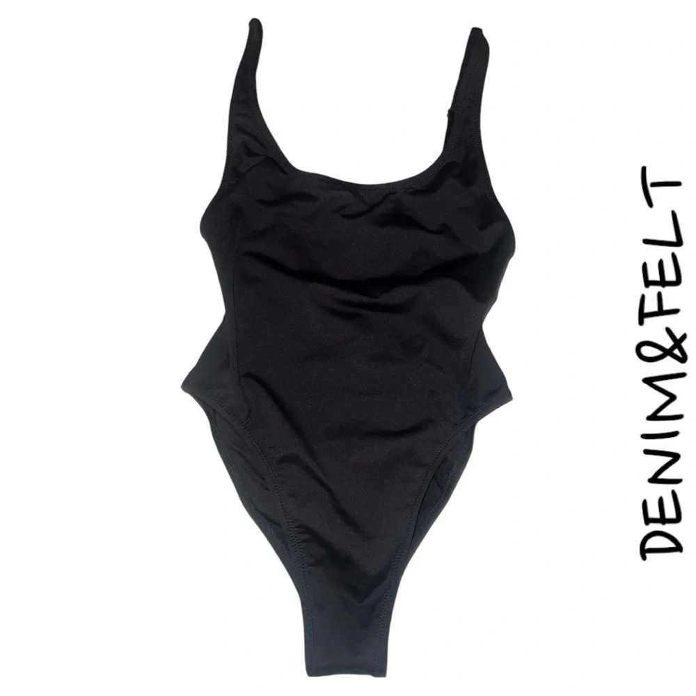 SKIMS RECYCLED SWIM SCOOP NECK ONEPIECE | STYLE: SW-SNO-0044 | COLOR: ONYX | NEW